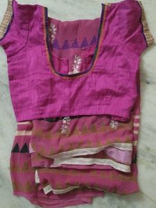 Pattern Saree With Blouse
