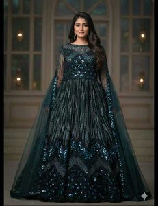 Elegant Sequin Embellished Evening Gown