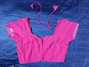 Pink Georgette Saree