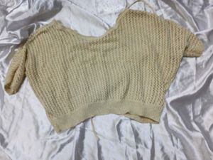 Golden Shiny Crop Top