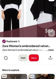 Zara Elegant Black Velvet Blouse
