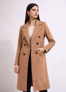 DaFirenze Camel Long Trench Coat S