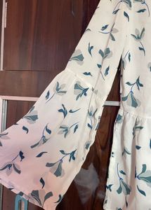 Floral Chiffon Ruffle Blouse