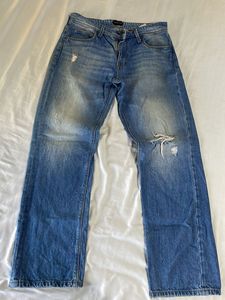 Distressed blue Denim Jeans