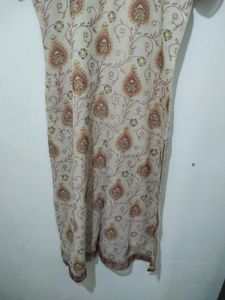 Red beige Tan Kurta Pajama Dupatta Set