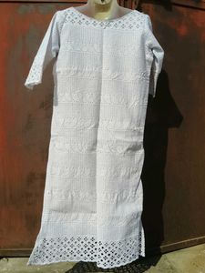 Elegant White Embroidered Dress