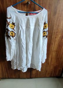 Boho Embroidered Tunic / Summer Top