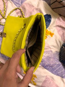 Lime Quilted Handbag