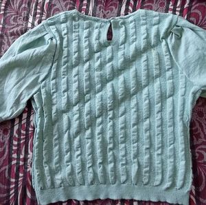 Mint Green Knitted Crop Top