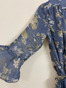 Floral Wrap Around Dress From Myntra