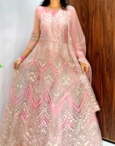 Royal looking Pink Ethnic Gown