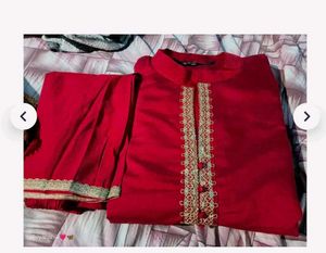 Red Embroidered Salwar Kameez