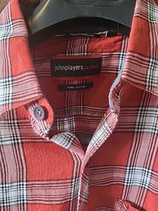 John Players Jeans Red Plaid Shirt