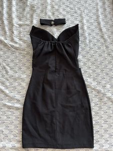 Mini Black Dress With Choker