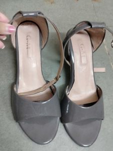 Grey Block Heel