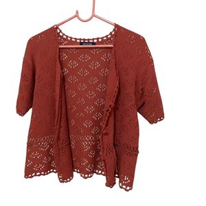 Red Knit Cardigan