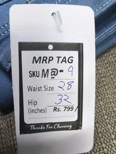 M@09 Size-28 Light Wash Straight Leg Jeans