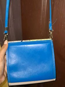 Blue Sling Bag With Detachable Straps