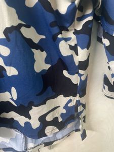 Blue Camo Print Top