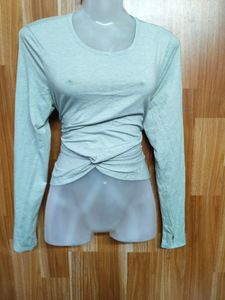 Twist Front Long Sleeve Top