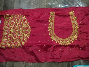 Maggam Work Blouse On pattu Cloth