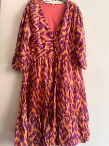 Patterned Tiered Dress
