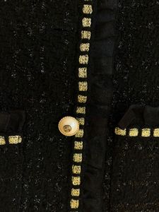 Elegant Black Tweed Jacket