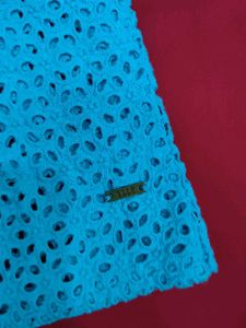 Elle Blue Cutout Tank Top