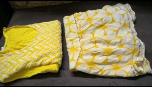 Yellow Floral Print Dress