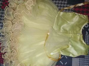 Fancy Yellow Party Dress