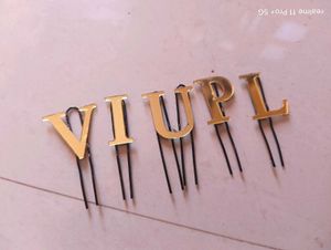 Gold Letter Hair Pins