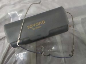 Rimless Silver Glasses with Case