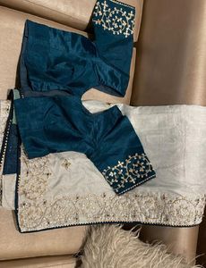 Embroidered saree with beautiful blouse