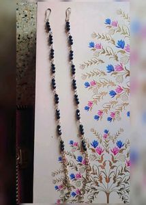 Black Beaded Anklets