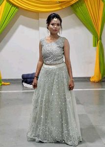 Fancy Olive 🫒 Green Lehenga Choli And Dupatta