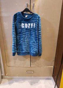 Max Cozy Blue faux fur Sweatshirt