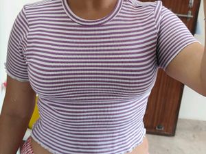 Pastel Striped Tee🍇