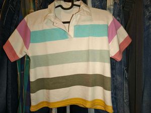 Striped Polo Shirt Size Small - medium