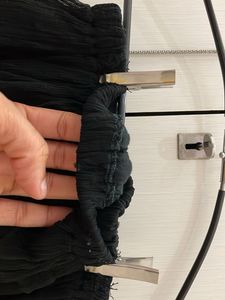 locally stitched black crinked chiffon skirt