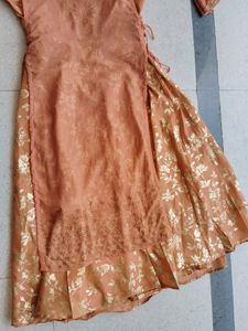 Women Layered Side Lace Flared Gown