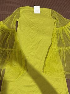 Green Dress with Bell Sleeves