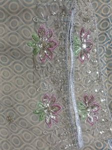Beautiful Saree with ambroidery work and sequin at