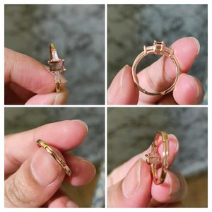 Giva Silver 925 Rose Gold Bar Of Beauty Ring