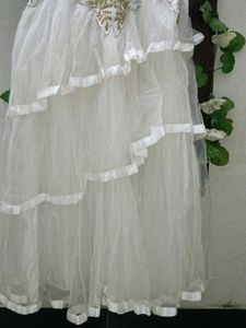 Embroidered White Girls Dress