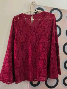 Lace Bell Sleeve Top
