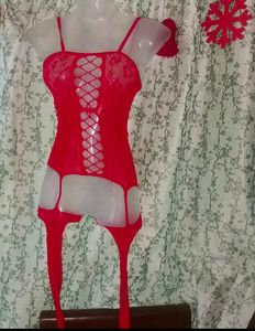 Red Babydoll  body Stocking