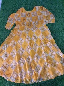 Mustard Yellow Anarkali