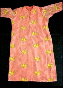 Organza fabric kurti