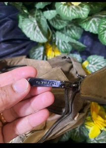 Olive Green Studded Fringe Bag