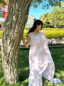 Elegant Light Pink Saree